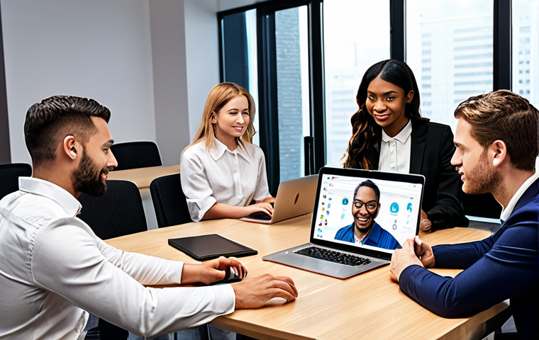 **Image Prompt:** A diverse group of professionals collaborating seamlessly across various communication platforms (email, messaging app, video conference) on their smartphones and laptops, showcasing efficiency and connectivity in a modern workspace.