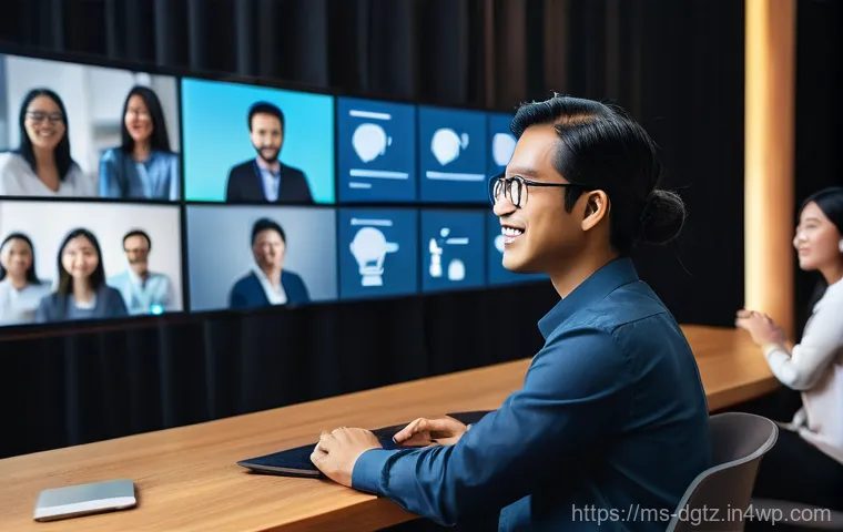 디지털 네트워킹에서의 피드백 활용하기 - **Prompt:** A young Malaysian digital content creator, female, with a focused and thoughtful express...