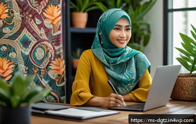 디지털 네트워킹에서의 스킬 세트 정리하기 - A modern Malaysian professional woman attending a virtual webinar on her laptop at home, dressed in ...